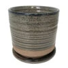 Ellora Ceramic Planter With Attached Saucer - Slate - 4.5" X 4.25" 1 Ellora Ceramic Planter With Attached Saucer - Slate - 4.5" X 4.25" -Cheap Plants Store 527792elloraslate 76738.1637774975