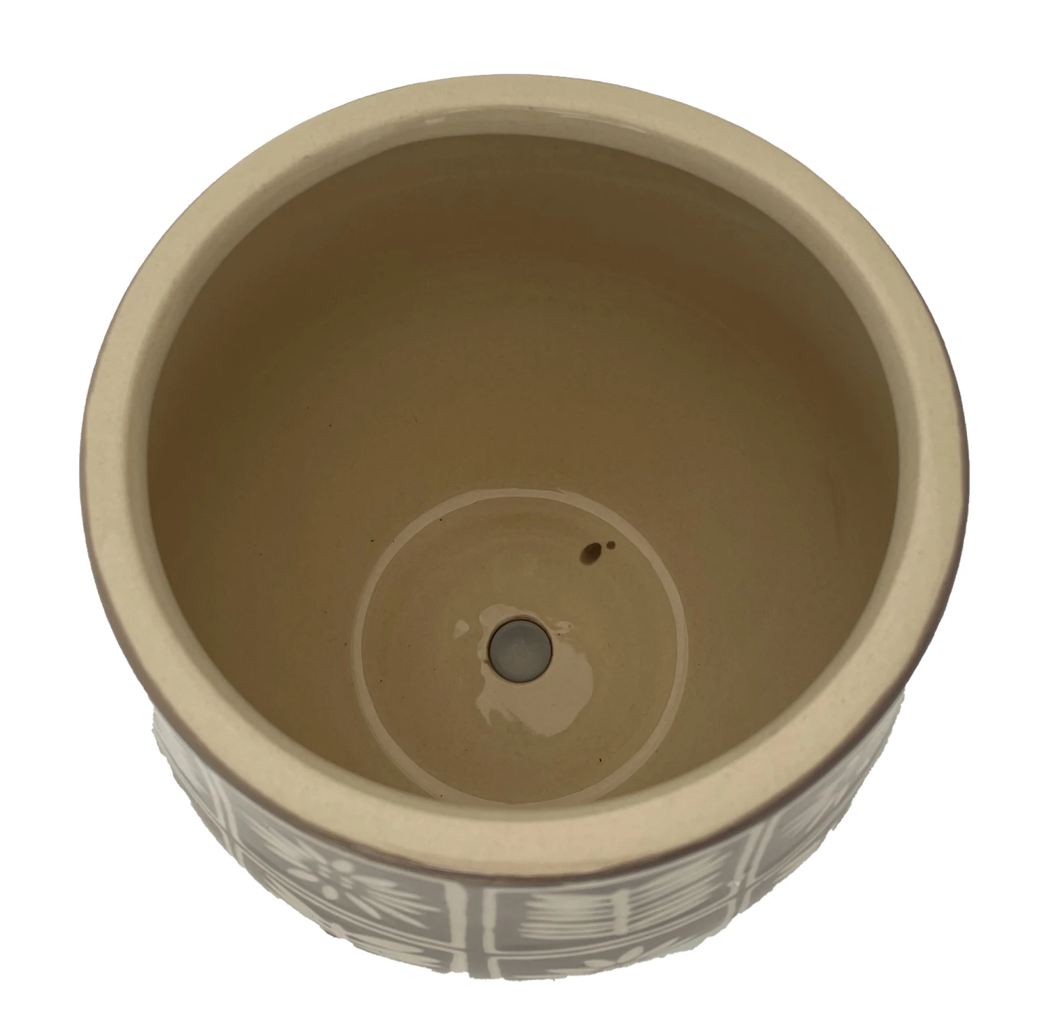 Sunflower Ceramic Pot - Indoors Or Out - 7" X 6.25" - Grey 4 Sunflower Ceramic Pot - Indoors Or Out - 7" X 6.25" - Grey - Image 2