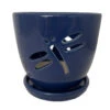 Dragonfly Blue Ceramic Orchid Pot And Saucer + Felt Feet-5 1/2" X 5 1/4" 1 Dragonfly Blue Ceramic Orchid Pot And Saucer + Felt Feet-5 1/2" X 5 1/4" -Cheap Plants Store 55472blue 92764.1655476568