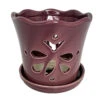 Butterfly Ceramic Orchid Pot/Saucer 5" X 5" - Plum 1 Butterfly Ceramic Orchid Pot/Saucer 5" X 5" - Plum -Cheap Plants Store 55488plum 18253.1657635222