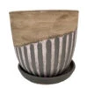 Alise Ceramic Planter With Attached Saucer - Tan/Grey Matte - 5.5" X 5.5" 2 Alise Ceramic Planter With Attached Saucer - Tan/Grey Matte - 5.5" X 5.5" -Cheap Plants Store alise527120 99412.1629992133