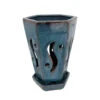 High Style Ceramic Orchid Pot/Saucer - 6 1/8" X 8" - Dark Moss Green Hexagon 2 High Style Ceramic Orchid Pot/Saucer - 6 1/8" X 8" - Dark Moss Green Hexagon -Cheap Plants Store api5regpo 95913.1592331528