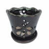 Butterfly Ceramic Orchid Pot/Saucer 5" X 5" - Dark Brown Moss - #50248 2 Butterfly Ceramic Orchid Pot/Saucer 5" X 5" - Dark Brown Moss - #50248 -Cheap Plants Store apidmhaln 83064.1592329712