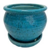 Speckle Planter With Attached Saucer - Turquoise - 6" X 5 1/2" 2 Speckle Planter With Attached Saucer - Turquoise - 6" X 5 1/2" -Cheap Plants Store apintsc3s 02418.1592329603