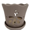 Matte Grey Butterfly Ceramic Orchid Pot With Attached Saucer - 5" X 5" 2 Matte Grey Butterfly Ceramic Orchid Pot With Attached Saucer - 5" X 5" -Cheap Plants Store apipciydg 07412.1592326320