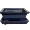 Ceramic Bonsai Pot/Saucer -DarkBlue Rect Flare-6 1/8" X 4 1/2" X 2" + Felt Feet 1 Ceramic Bonsai Pot/Saucer -DarkBlue Rect Flare-6 1/8" X 4 1/2" X 2" + Felt Feet -Cheap Plants Store apiymv7mh 29521.1592328469