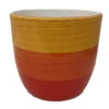 Bright Stripes Ceramic Cup Pot - Yellow/Orange/Red - 5.5 X 5.5" 1 Bright Stripes Ceramic Cup Pot - Yellow/Orange/Red - 5.5 X 5.5" -Cheap Plants Store brightlightorange 93795.1655476576