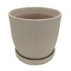 Chatham Egg Pot With Attached Saucer - Sandy Matte White - 5.5" X 5" 2 Chatham Egg Pot With Attached Saucer - Sandy Matte White - 5.5" X 5" -Cheap Plants Store chanthamsmwhite 50233.1593603509