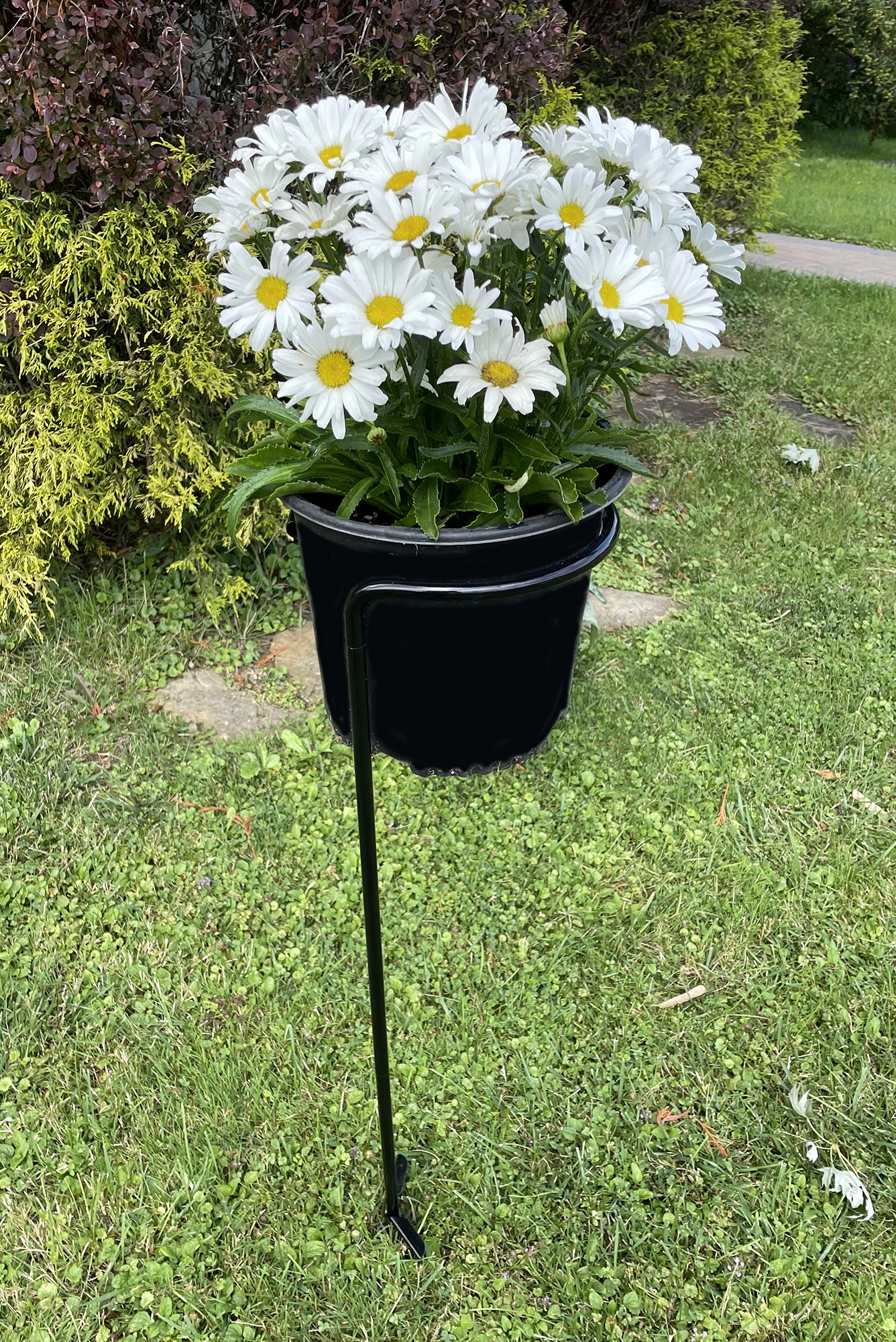 Outdoor Hanging Basket/Plant Stand - Use With Standard 10" Pots - 40" Tall 6 Outdoor Hanging Basket/Plant Stand - Use With Standard 10" Pots - 40" Tall - Image 4
