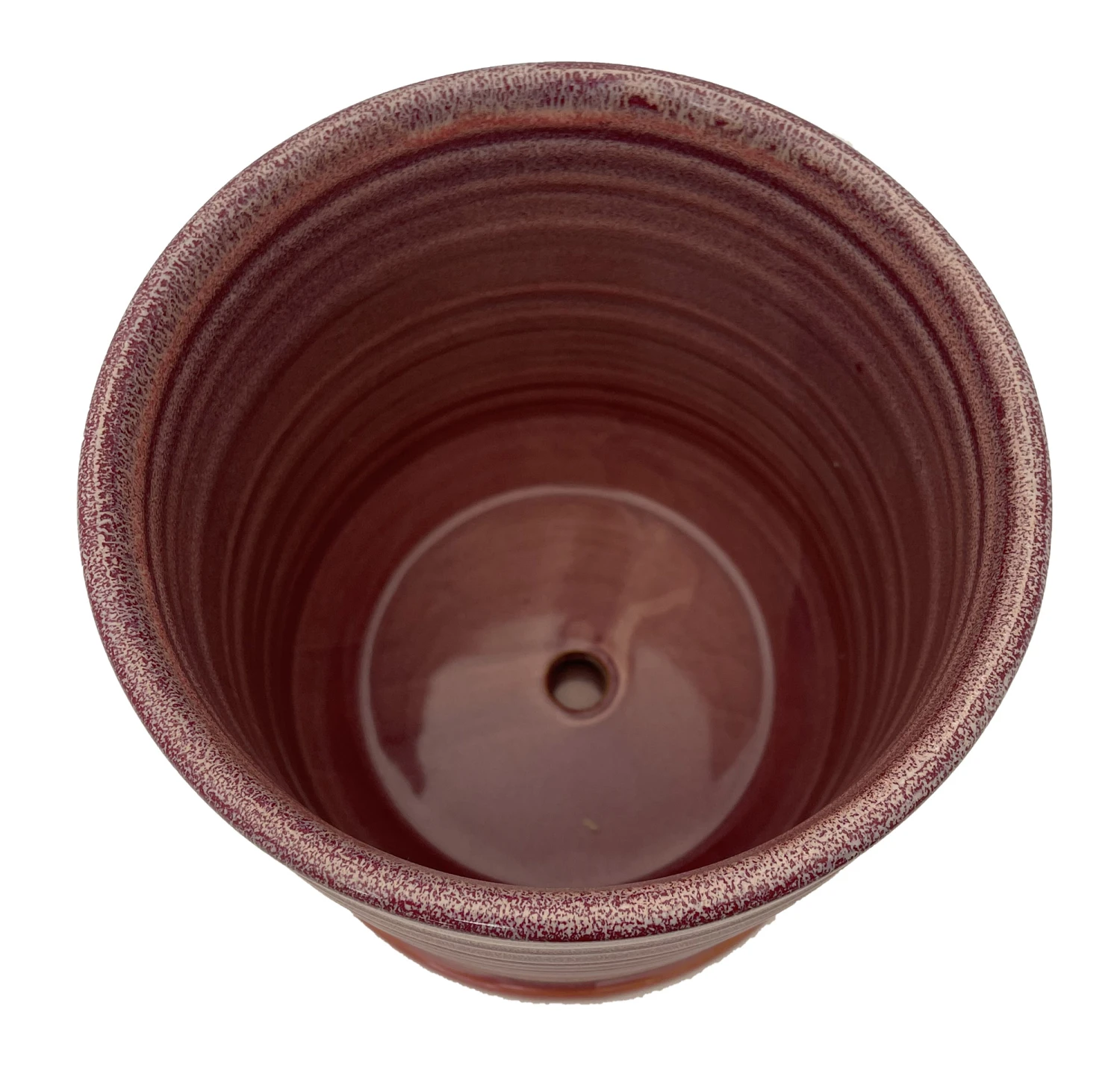 Ellora Ceramic Planter With Attached Saucer - Cherry - 4.5" X 4.25" 4 Ellora Ceramic Planter With Attached Saucer - Cherry - 4.5" X 4.25" - Image 2