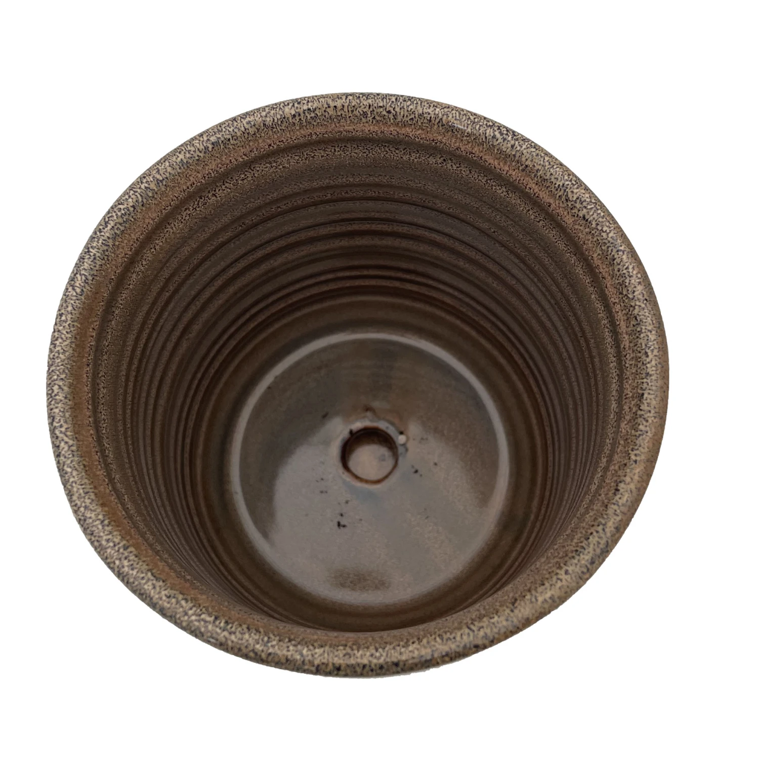 Ellora Ceramic Planter With Attached Saucer - Taupe - 4.5" X 4.25" 4 Ellora Ceramic Planter With Attached Saucer - Taupe - 4.5" X 4.25" - Image 2