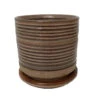 Ellora Ceramic Planter With Attached Saucer - Taupe - 4.5" X 4.25" 1 Ellora Ceramic Planter With Attached Saucer - Taupe - 4.5" X 4.25" -Cheap Plants Store ellorataupe 85490.1633619133