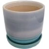 Horizon Dusk Ceramic Pot With Attached Saucer - 5.5" X 4.75" 1 Horizon Dusk Ceramic Pot With Attached Saucer - 5.5" X 4.75" -Cheap Plants Store horizondusk 78185.1607731626