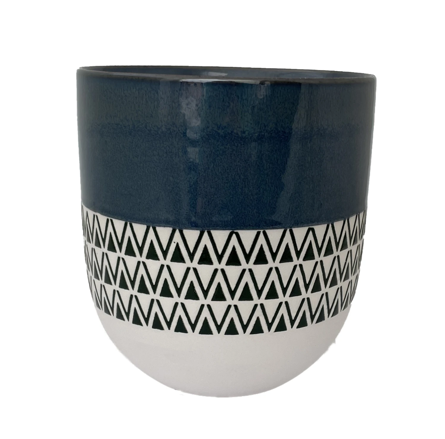 Inca Ceramic Planter - 5.25" X 6" - Space Blue 3 Inca Ceramic Planter - 5.25" X 6" - Space Blue