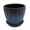 Lady Jane Stormy Night Ceramic Pot With Attached Saucer - 5.25" X 5" 1 Lady Jane Stormy Night Ceramic Pot With Attached Saucer - 5.25" X 5" -Cheap Plants Store ladyjanestormynight521531 76685.1629919389