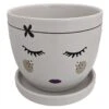 Miss Priss Ceramic Face Pot With Attached Saucer - Freckles - 5" X 4.25" 1 Miss Priss Ceramic Face Pot With Attached Saucer - Freckles - 5" X 4.25" -Cheap Plants Store missprissfreckles 72332.1607731624