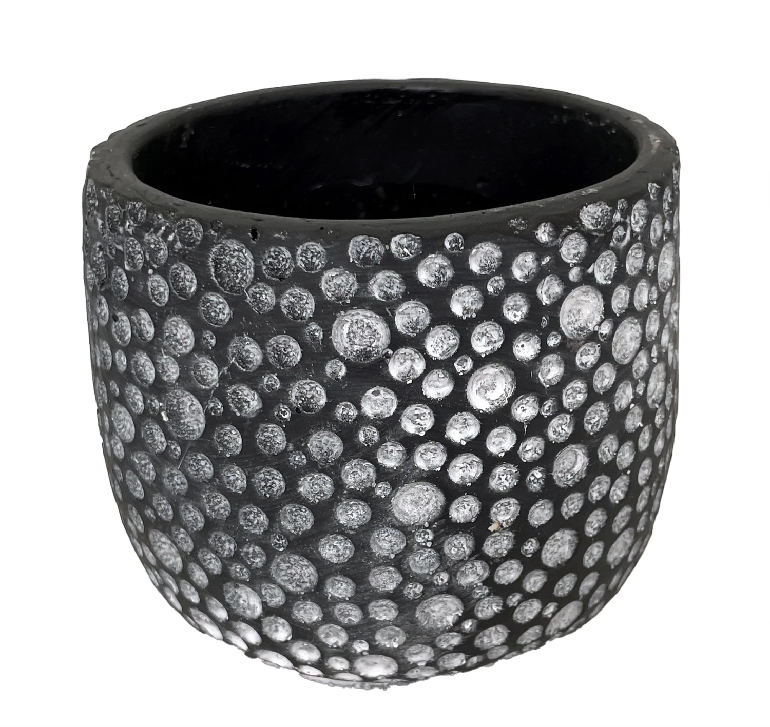 Caprise Cement Planter - 4.25" X 4" - Indoors Or Out - Onyx 3 Caprise Cement Planter - 4.25" X 4" - Indoors Or Out - Onyx