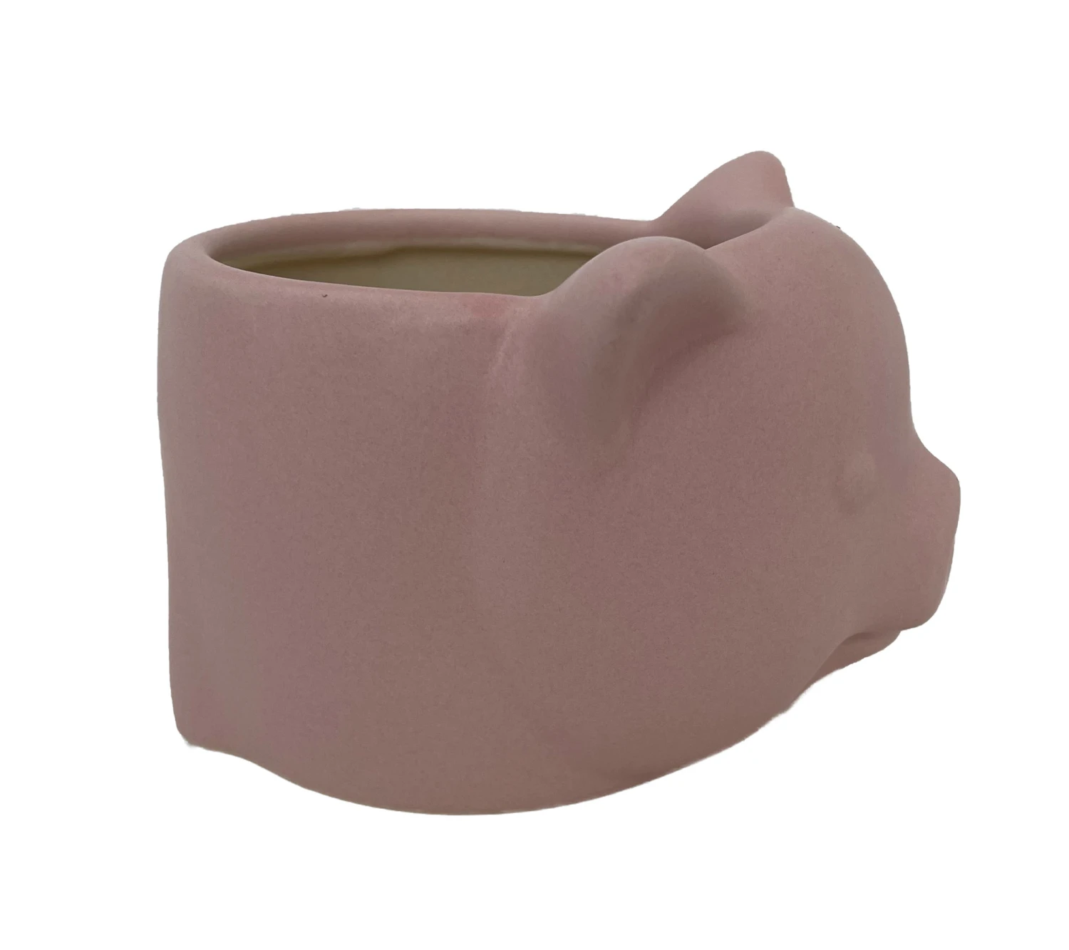 Pink Pig Ceramic Animal Pot - 6" X 4" - NEW 5 Pink Pig Ceramic Animal Pot - 6" X 4" - NEW - Image 3