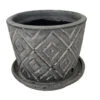 Rustic Thai Garden Charcoal Ceramic Pot With Attached Saucer - 6" X 6" 2 Rustic Thai Garden Charcoal Ceramic Pot With Attached Saucer - 6" X 6" -Cheap Plants Store rthaicharcoalnew 07053.1669918649