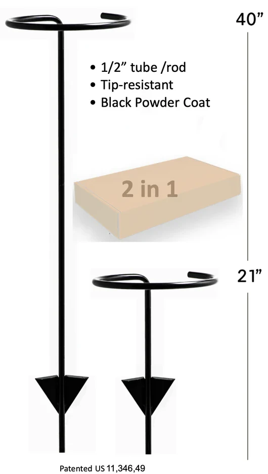 Outdoor Hanging Basket/Plant Stand - Use With Standard 10" Pots - 40" Tall 9 Outdoor Hanging Basket/Plant Stand - Use With Standard 10" Pots - 40" Tall - Image 7