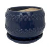 Seneca Ceramic Pot With Attached Saucer - 5" X 4.25" - Blue 1 Seneca Ceramic Pot With Attached Saucer - 5" X 4.25" - Blue -Cheap Plants Store senecablue 32333.1665076180