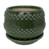 Seneca Ceramic Pot With Attached Saucer - 5" X 4.25" - Emerald 2 Seneca Ceramic Pot With Attached Saucer - 5" X 4.25" - Emerald -Cheap Plants Store senecaemerald 97631.1665076178