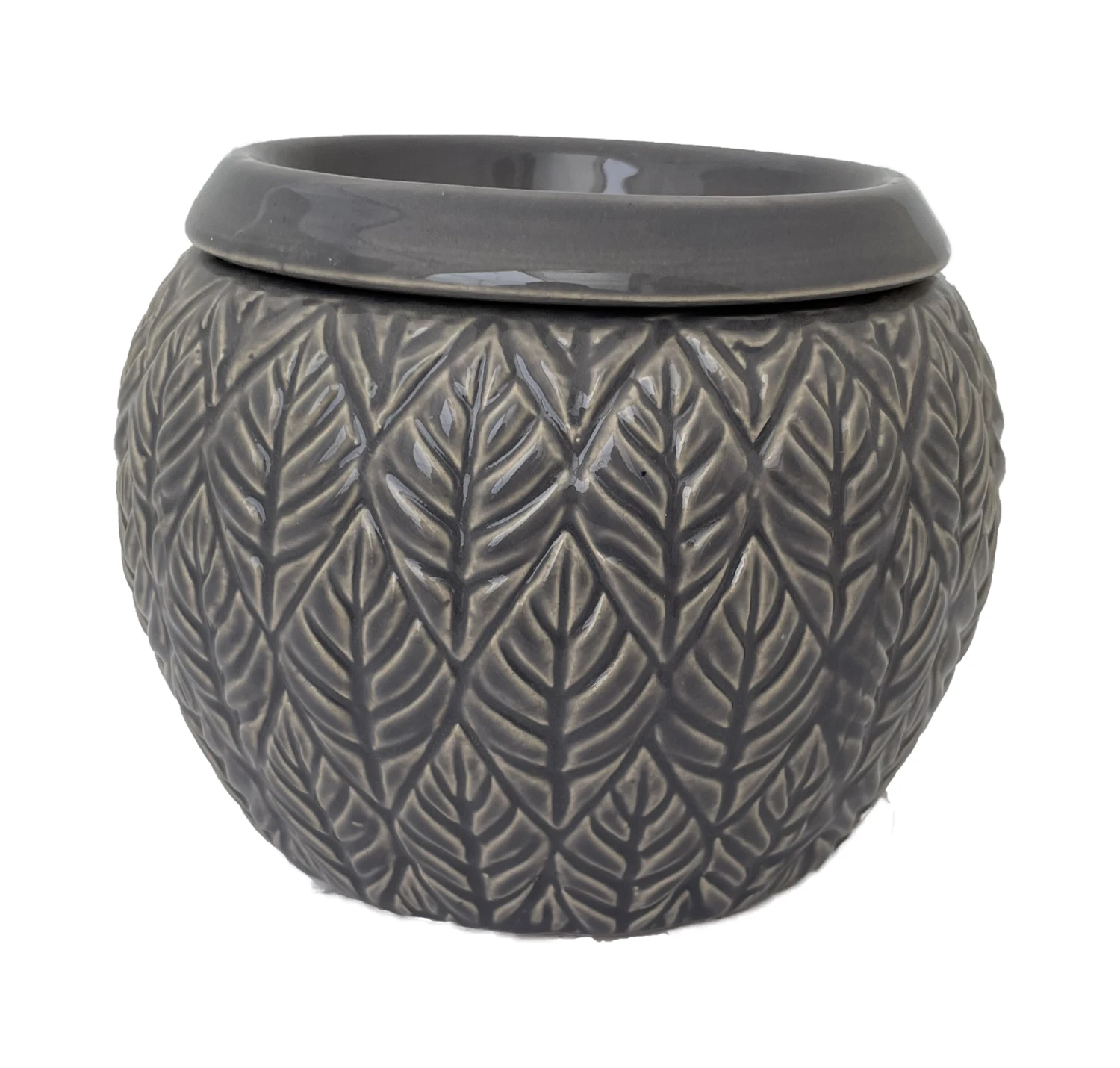 Sherborn Self Watering Glazed Ceramic Pot - Titanium - 5.25 X 4.25" 3 Sherborn Self Watering Glazed Ceramic Pot - Titanium - 5.25 X 4.25"