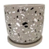 Terrazzo Speckle Planter With Attached Saucer - Grey - 6" X 5.75" 1 Terrazzo Speckle Planter With Attached Saucer - Grey - 6" X 5.75" -Cheap Plants Store terrazzospecklegrey 85620.1629992133